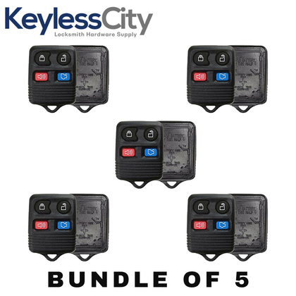 5 X 1998-2010 Ford Keyless Entry Remote SHELL For CWTWB1U331 - Black (AFTERMARKET) (Bundle of 5)
