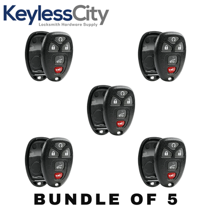 5 X 2007-2017 GM / 5-Button Keyless Entry Remote SHELL / OUC60270 / Black (AFTERMARKET)(Bundle of 5)