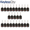 25 X 2011-2019 Ford / 4-Button HS Remote Head Key Shell / HU101 / OUCD6000022 (Aftermarket) (Bundle of 25)
