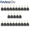 25 X 1997-2011 Lexus / 3-Button Remote Head Key SHELL / TOY40 / HYQ12BBT, HYQ1512V (AFTERMARKET) (Bundle of 25)