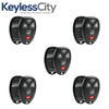 5 X 2007-2017 GM / 5-Button Keyless Entry Remote SHELL / OUC60270 / Black (AFTERMARKET)(Bundle of 5)