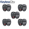 5 X 2007-2014 GM Keyless Entry Remote SHELL For OUC60270 - Black (AFTERMARKET)(Bundle of 5)