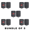 5 X 1993-1998 Ford Lincoln Mercury Keyless Entry Remote SHELL For GQ43VT4T - Black (AFTERMARKET)(Bundle of 5)