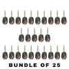 25 X 2012-2017 Toyota Scion / 3-Button Remote Head Key SHELL / TR47 / MOZB52TH, GQ4-52T, HYQ12BDM (AFTERMARKET) (Bundle of 25)