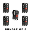 5 X 2005-2018 Nissan Keyless Entry Remote SHELL For CWTWB1U821 - Black (AFTERMARKET)(Bundle of 5)