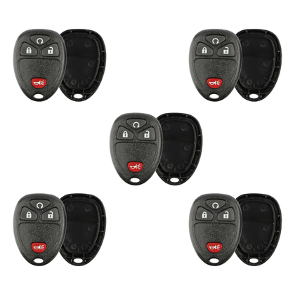 5 X 2007-2017 GM / 4-Button Keyless Entry Remote SHELL / PN: 22936098 / OUC60270 / Black (AFTERMARKET)(Bundle of 5)