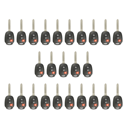 25 X 2012-2017 Toyota Scion / 3-Button Remote Head Key SHELL / TR47 / MOZB52TH, GQ4-52T, HYQ12BDM (AFTERMARKET) (Bundle of 25)