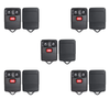 5 X 1993-1998 Ford Lincoln Mercury Keyless Entry Remote SHELL For GQ43VT4T - Black (AFTERMARKET)(Bundle of 5)