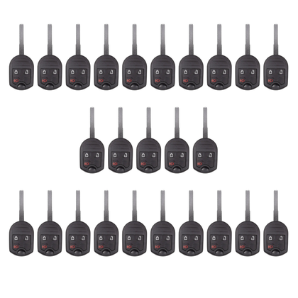 25 X 2011-2018 Ford / 3-Button High Security Remote Head Shell / HU101 / OUCD6000022 (Bundle of 25)