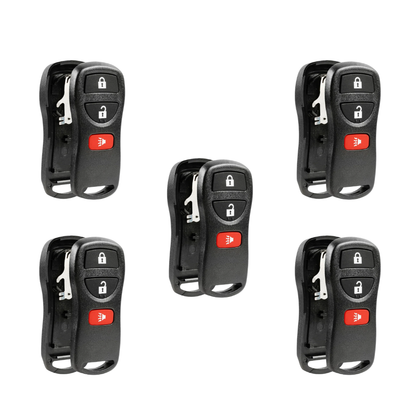 5 X 2005-2018 Nissan Keyless Entry Remote SHELL For CWTWB1U821 - Black (AFTERMARKET)(Bundle of 5)