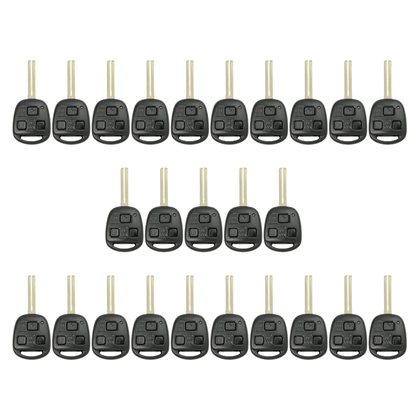 25 X 1997-2011 Lexus / 3-Button Remote Head Key SHELL / TOY40 / HYQ12BBT, HYQ1512V (AFTERMARKET) (Bundle of 25)