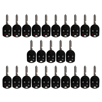 25 X 2007-2020 Ford / 4-Button Remote Head Key Shell / H75 / OUC6000022, CWTWB1U793 (Bundle of 25)