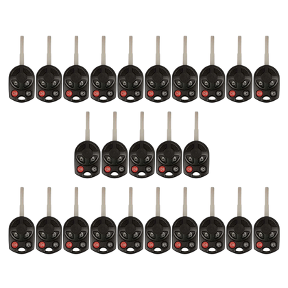 25 X 2011-2019 Ford / 4-Button HS Remote Head Key Shell / HU101 / OUCD6000022 (Aftermarket) (Bundle of 25)