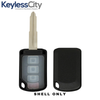 25 X 2016-2018 Mitsubishi / 3-Button Remote Head Key Shell / MIT3 / OUCJ166N (Bundle of 25)