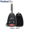 25 X 2004-2012 Chrysler / Jeep / Dodge / 4-Button Remote Head Key SHELL / Y159 / KOBDT04A (Bundle of 25)