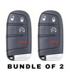 2 X 2015-2021 Jeep Renegade / 4-Button Smart Key / PN: 6BY88DX9AA / M3N-40821302 (AFTERMARKET) (BUNDLE OF 2)