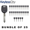 25 X 2000-2001 Mitsubishi - MIT9 Transponder Key - (4D 60 Chip) (AFTERMARKET) (BUNDLE OF 25)