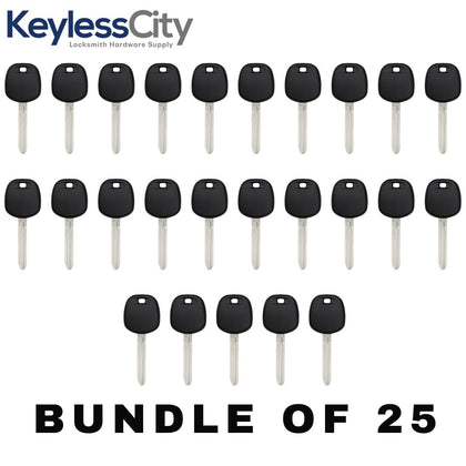 25 X 2013-2020 Toyota - TOY44H Transponder Key (H Chip) (AFTERMARKET) (BUNDLE OF 25)