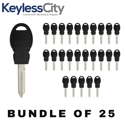25 X Y170 Chrysler / Dodge / Jeep Transponder Key (AFTERMARKET) (BUNDLE OF 25)