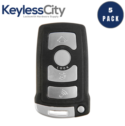 5 X 2002-2008 BMW 7 Series / 4-Button Smart Key / PN: 2911A-12133 / LX8766S / CAS1 / 315 MHz (AFTERMARKET) (BUNDLE OF 5)