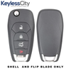 3 X 2016 - 2019 Chevrolet Cruze / 4-Button Flip Key SHELL For LXP-T004 (AFTERMARKET) (Bundle of 3)
