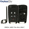 3 X 2010-2019 GM / 5-Button Flip Key SHELL For OHT01060512 (Bundle of 3)