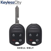 25 X 2007-2017 Ford / 4-Button Remote Head Key Shell / H75 / OUCD6000022 (Bundle of 25)