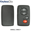 3 X 2007-2014 Toyota / 4-Button Remote Smart Key SHELL / HYQ14AAB (AFTERMARKET) (Bundle of 3)