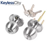 Kwikset High Safety Tubular Mortise Cylinder Door Knob Lock - Satin Silver