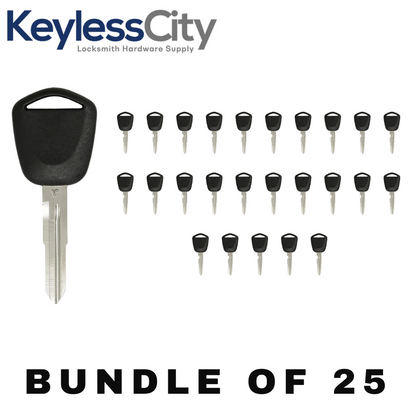 25 X 1996-2009 Acura - HD111 Transponder Key (46 V-Chip) (AFTERMARKET) (BUNDLE OF 25)