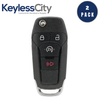2 X 2015-2022 Ford F-Series Raptor Ranger / 4-Button Flip Key / 164-R8134 / N5F-A08TDA (AFTERMARKET) (BUNDLE OF 2)