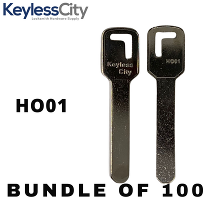 100 X HO01 - Honda Key Blank - Test Key Blade (AFTERMARKET) (BUNDLE OF 100)