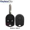 25 X 2011-2019 Ford / 3-Button Remote Head Key Shell / H75 / OUCD6000022 (Bundle of 25)