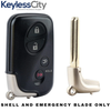 3 X 2006-2012 Lexus / 4-Button Remote Smart Key SHELL / HYQ14AAB HYQ14ACX HYQ14AAF (AFTERMARKET) (Bundle of 3)