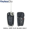 3 X 2006-2010 Audi / 4-Button Flip Key SHELL For NBG009272T (AFTERMARKET) (Bundle of 3)