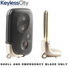 3 X 2006-2012 Lexus / 4-Button Remote Smart Key SHELL / HYQ14AAB HYQ14ACX HYQ14AAF (AFTERMARKET) (Bundle of 3)