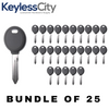25 X Chrysler/ Dodge/ Jeep Y160 Transponder Key (4D64) (AFTERMARKET) (BUNDLE OF 25)