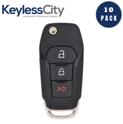 10 X 2015-2022 Ford / 3-Button Flip Key / PN: 164-R8130 / N5F-A08TAA (AFTERMARKET) (BUNDLE OF 10)