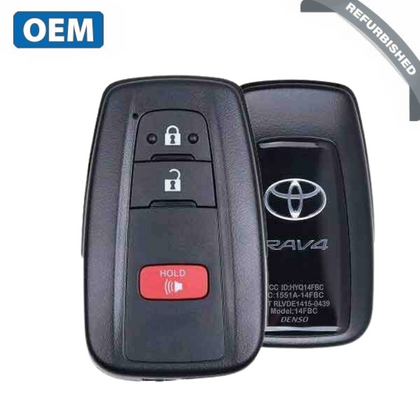 2019-2023 Toyota Rav4 / 3 Buttons Smart Key  / 312.11/314.35MHz / 8990H-0R010 / 8990H-42010 / 8990H-0R210 / 8990H-0R020 / HYQ14FBC (OEM Refurbished)