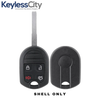 25 X 2012-2018 Ford / 4-Button Remote Head Key Shell / HU101 / OUCD6000022 CWTWB1U793 (Bundle of 25)