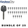 25 X 2017-2020 Subaru B110 Transponder Key / H Chip (AFTERMARKET) (BUNDLE OF 25)