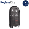 2 X 2014-2023 Jeep Grand Cherokee / 5-Button Smart Key / PN: 68143505AC / M3N-40821302 (AFTERMARKET) (BUNDLE OF 2)