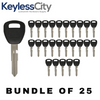 25 X Honda / Acura HD106 Transponder Key (AFTERMARKET) (BUNDLE OF 25)