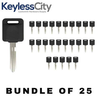 25 X 1999 - 2006 Nissan Infiniti Transponder Key - 4D60 Chip - NI01T / NI02T (AFTERMARKET) (BUNDLE OF 25)