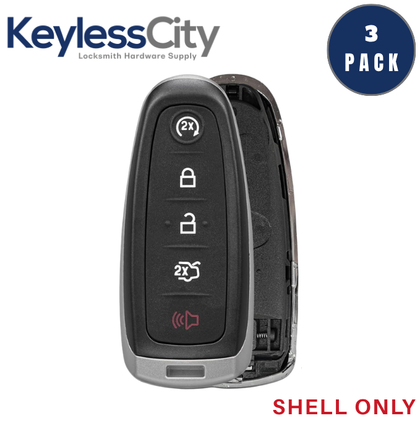 3 X 2011-2020 Ford / 5-Button Smart Key shell / M3N5WY8609 (AFTERMARKET)(Bundle of 3)