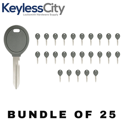 25 X 2001-2005 Dodge / Chrysler / Jeep / Y165 Transponder Key (Chip 4D61) (AFTERMARKET) (BUNDLE OF 25)