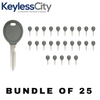 25 X 2001-2005 Dodge / Chrysler / Jeep / Y165 Transponder Key (Chip 4D61) (AFTERMARKET) (BUNDLE OF 25)