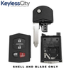 3 X 2006-2015 Mazda / 4-Button Flip Key SHELL For BGBX1T478SKE125-01 (AFTERMARKET) (Bundle of 3)