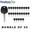 25 X 2001-2010 Lexus Short Blade Transponder Key TOY50 (4D) (AFTERMARKET) (BUNDLE OF 25)