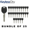 25 X Mitsubishi MIT17 - Transponder Key - 46 MITS Chip (AFTERMARKET) (BUNDLE OF 25)